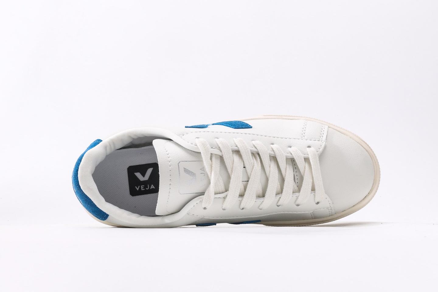 CAMPO Leather Sneakers ¨C White / Dark Blue