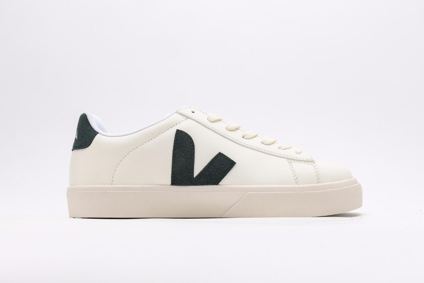 CAMPO Leather Sneakers White Dark All Dark Green