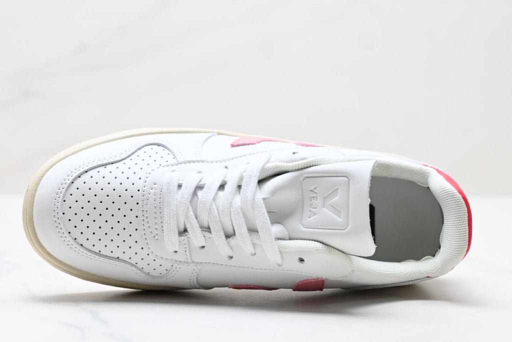 V-12 LEATHER WHITE PINK RED