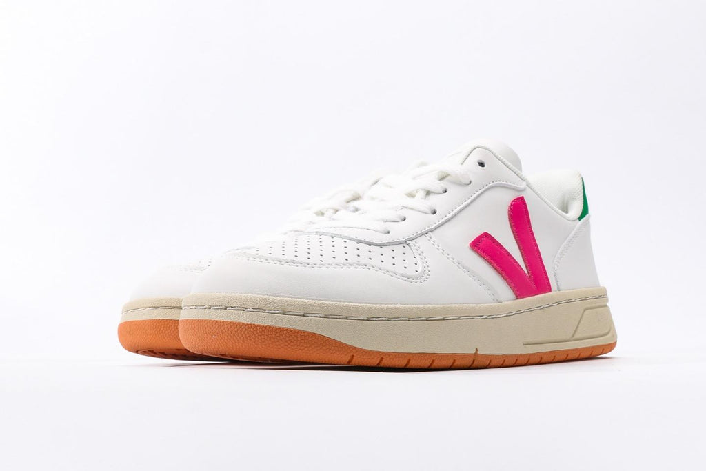 V-12 Leather ¨C White / Pink Green