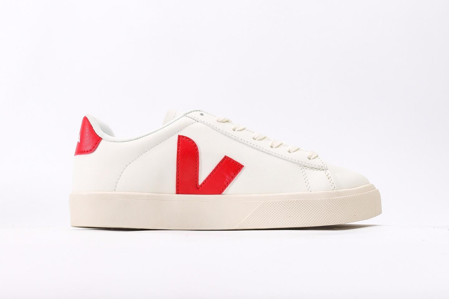 CAMPO Leather Sneakers ¨C White / Bright Red