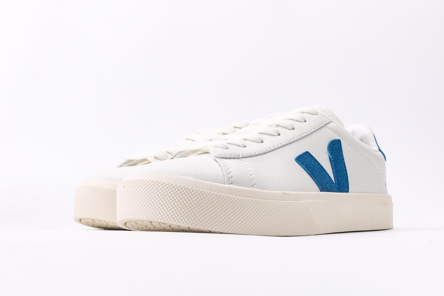 CAMPO Leather Sneakers ¨C White / Dark Blue