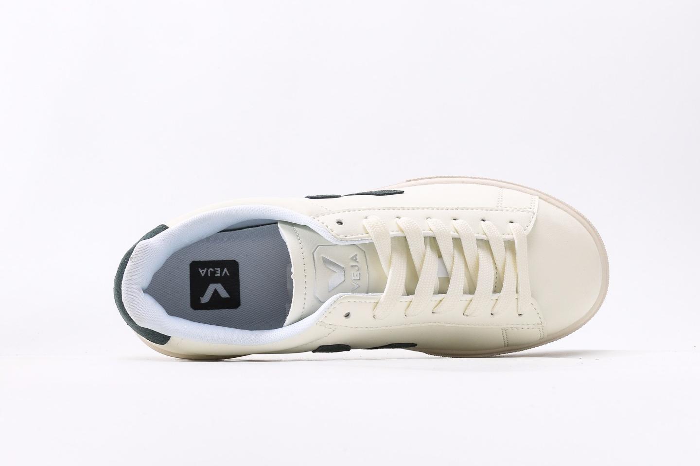 CAMPO Leather Sneakers White Dark All Dark Green