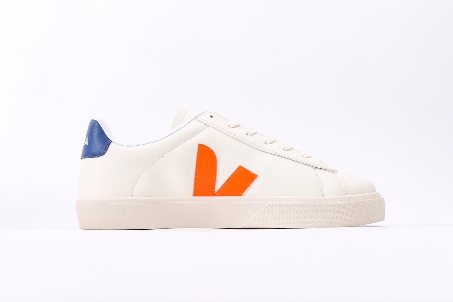 CAMPO Leather Sneakers ¨C White/Orange Blue