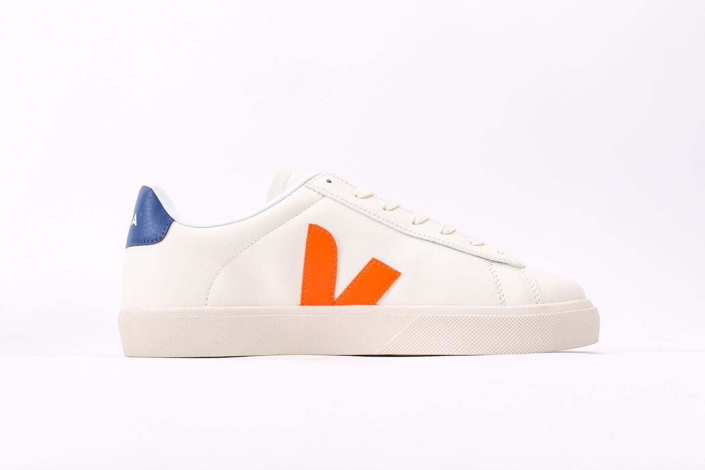CAMPO Leather Sneakers ¨C White/Orange Blue