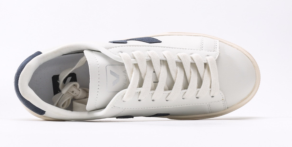 CAMPO Leather Sneakers ¨C White / Dark Blue